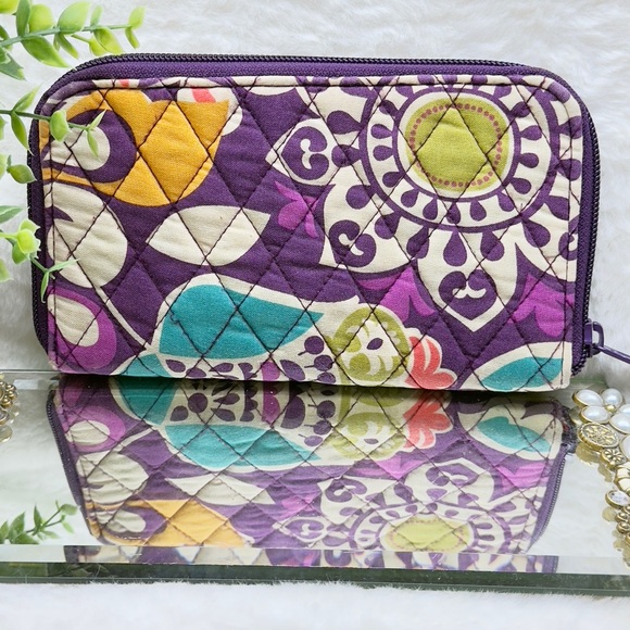 Vera Bradley Handbags - Vera Bradley Purple and Multicolor Quilted Wallet